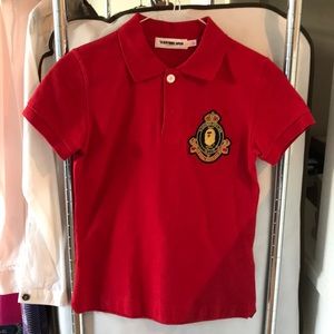 Bathing Ape short-sleeved rugby top with crest